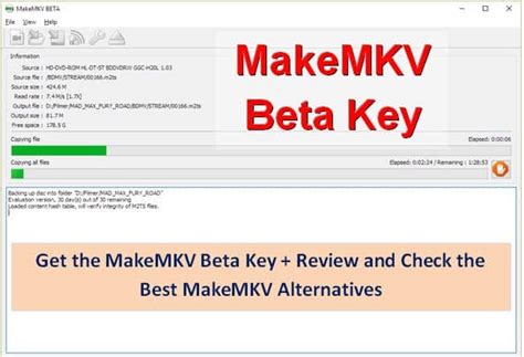 Make mkv beta key april 2023 - This package was approved as a trusted package on 26 Sep 2023. Description. MakeMKV is your one-click solution to convert video that you own into free and patents-unencumbered format that can be played everywhere. MakeMKV is a format converter, otherwise called "transcoder". It converts the video clips from proprietary (and usually encrypted ...